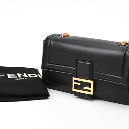 Fendi Black Leather Baguette