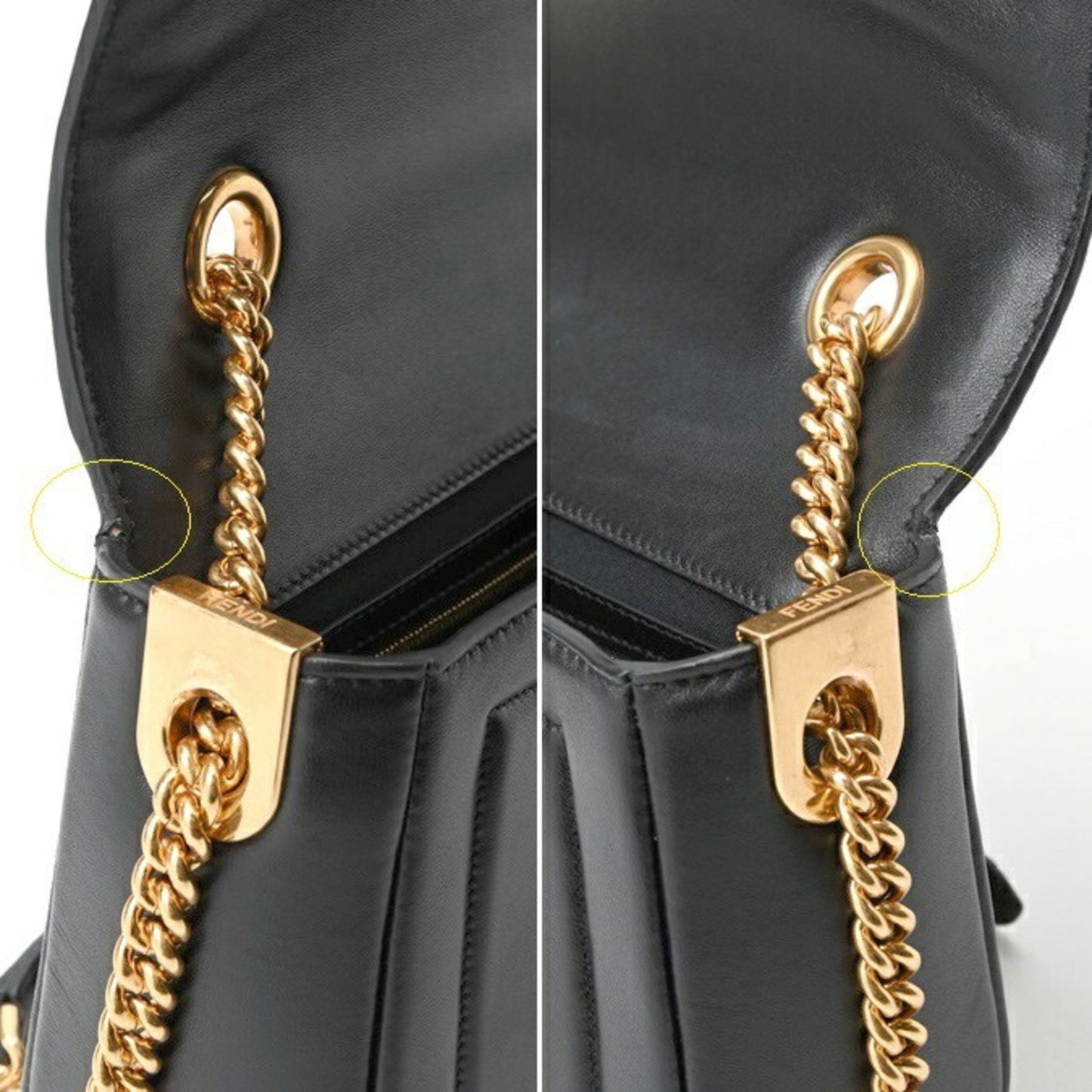 Fendi Black Leather Baguette