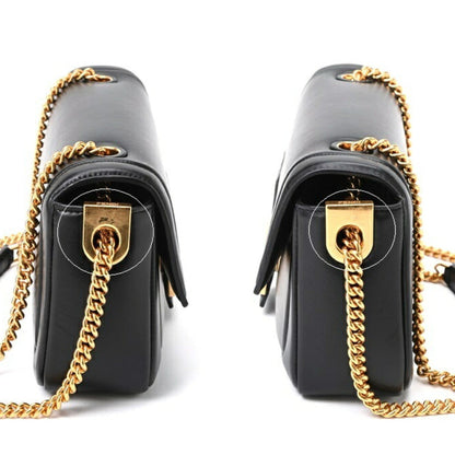 Fendi Black Leather Baguette