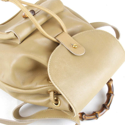 Gucci Brown Leather Backpack
