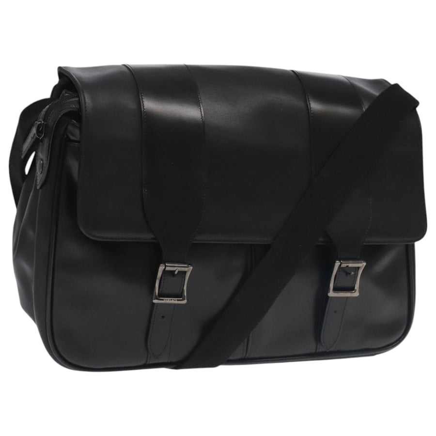 Versace Black Leather Shoulder