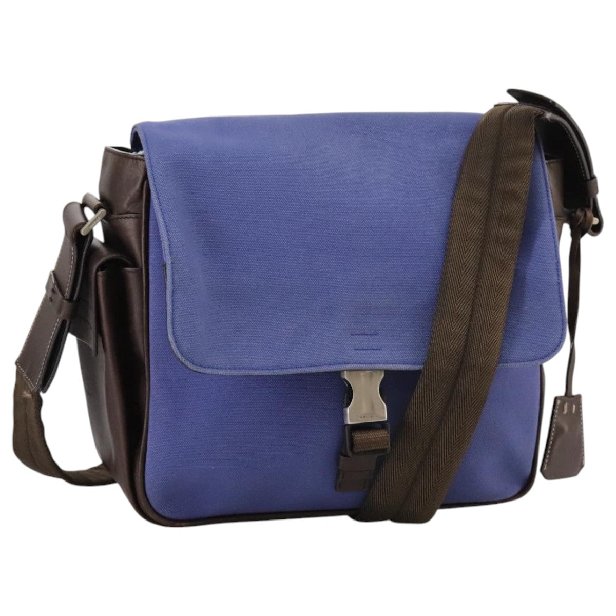 Prada Blue Canvas Shoulder