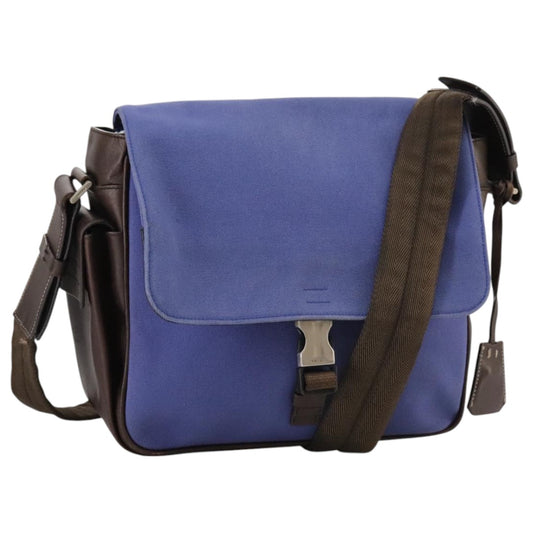 Prada Blue Canvas Shoulder