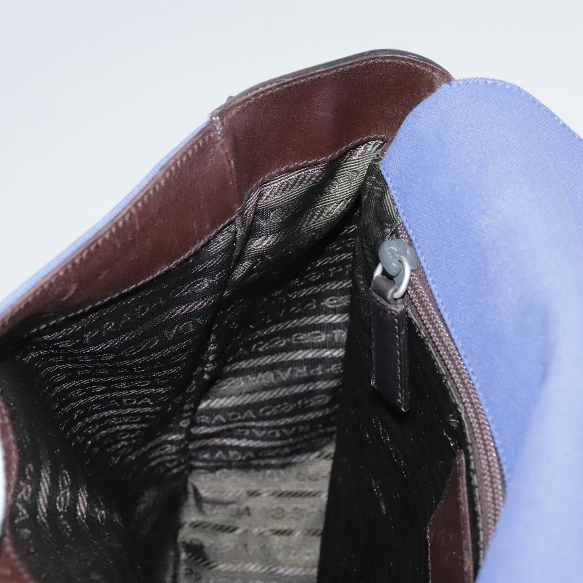 Prada Blue Canvas Shoulder