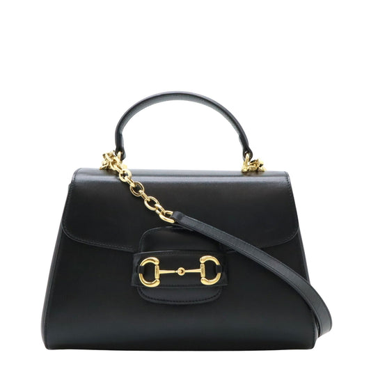 Gucci Black Leather Horsebit