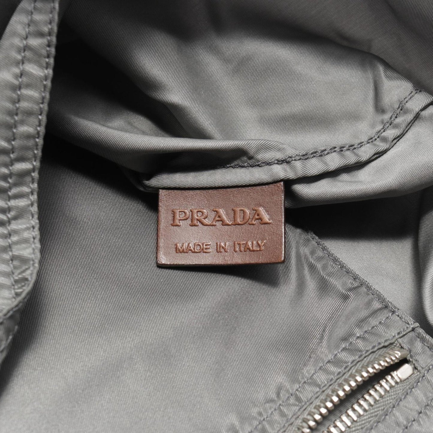 Prada Gray Synthetic Tote
