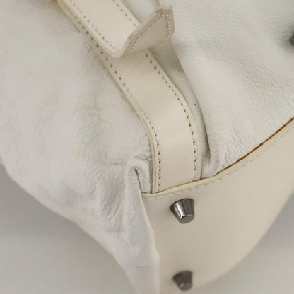 Burberry White Leather Tote