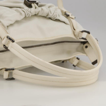 Burberry White Leather Tote
