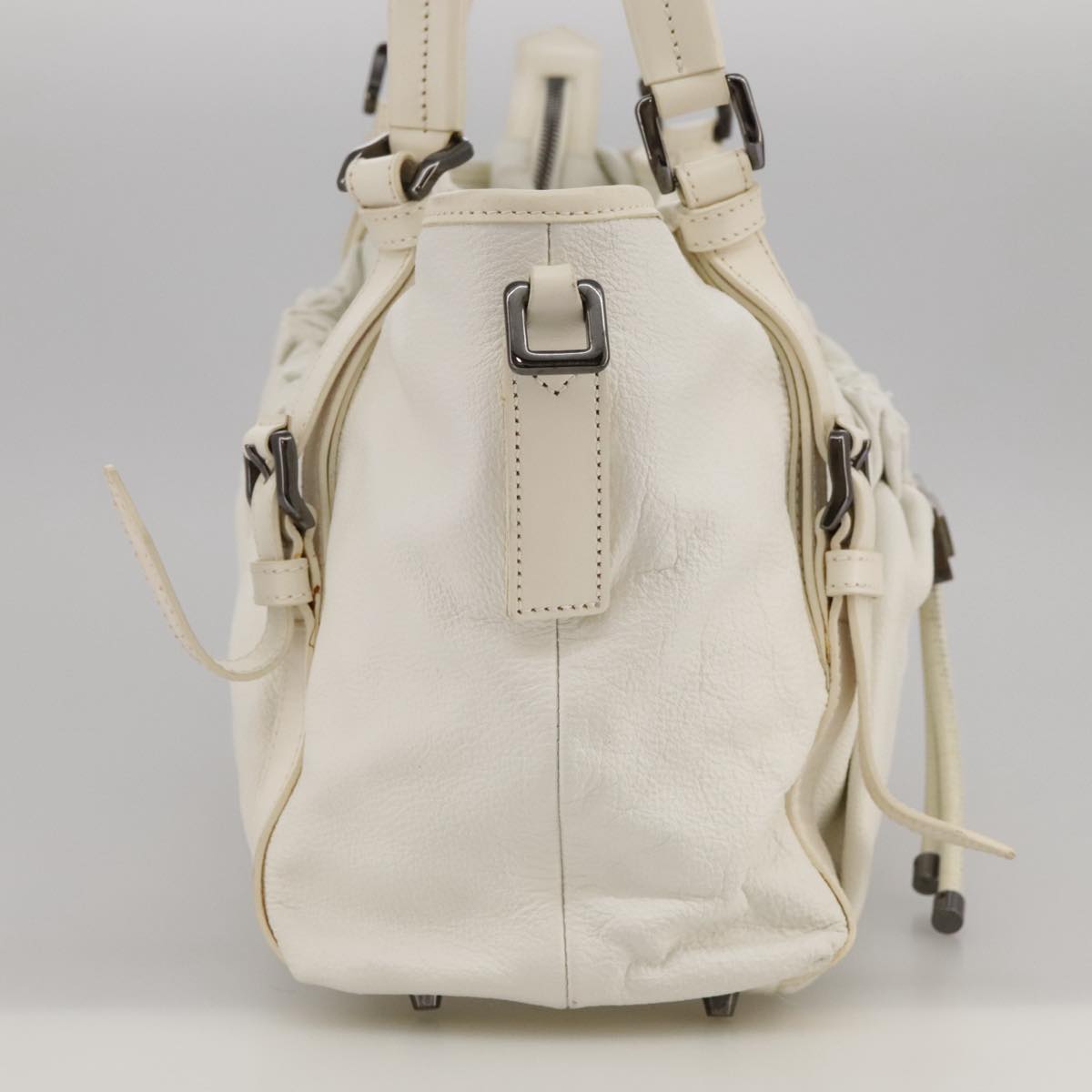 Burberry White Leather Tote