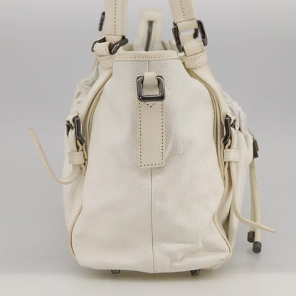 Burberry White Leather Tote