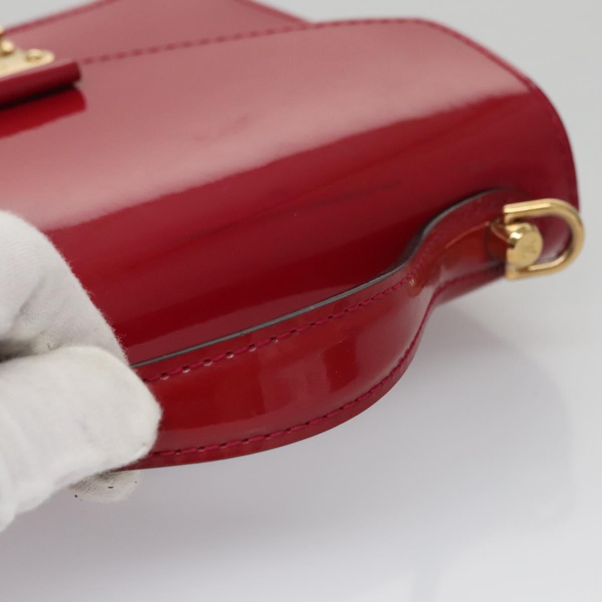 Louis Vuitton Red Patent Leather Monceau