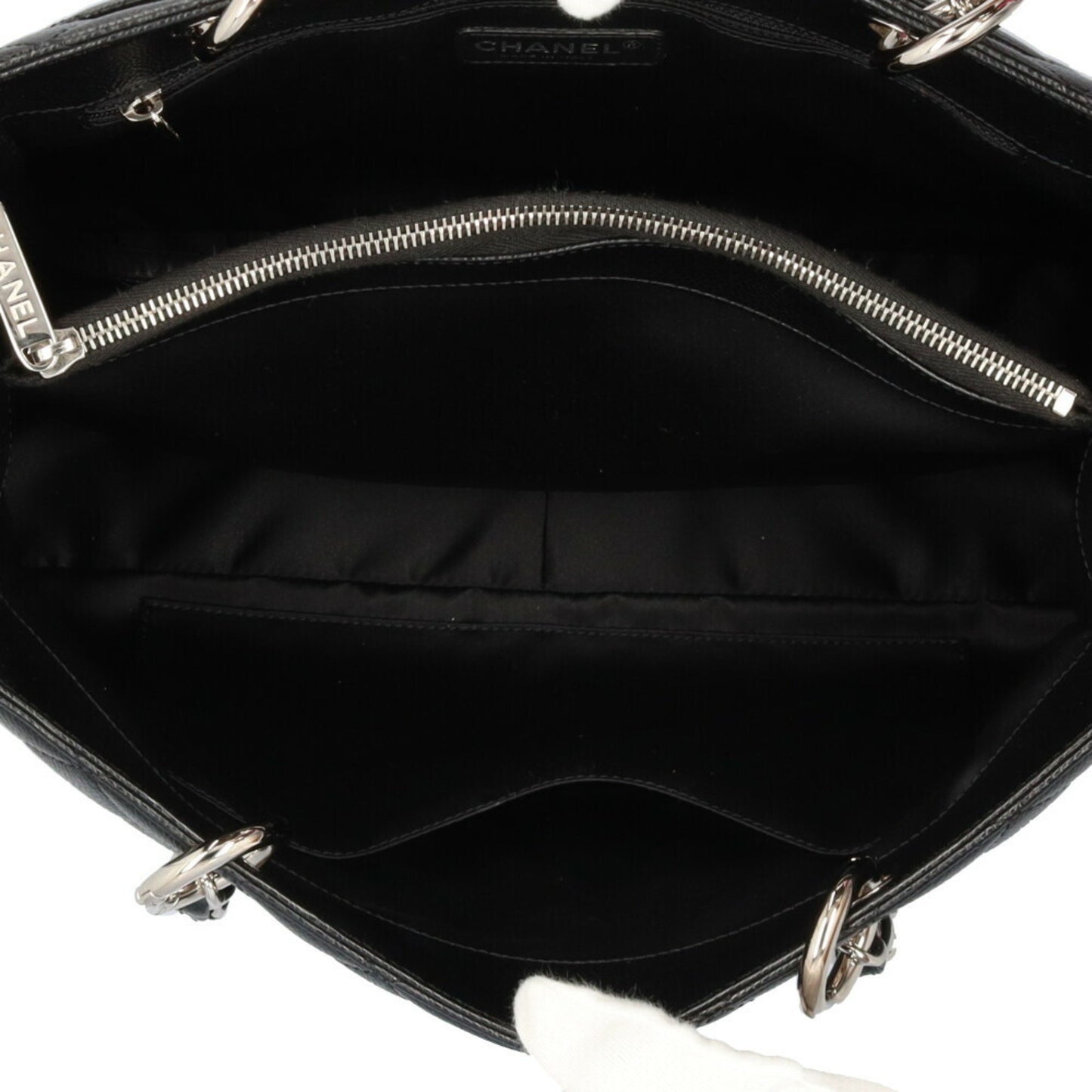 Chanel Black Leather Grand Shopping
