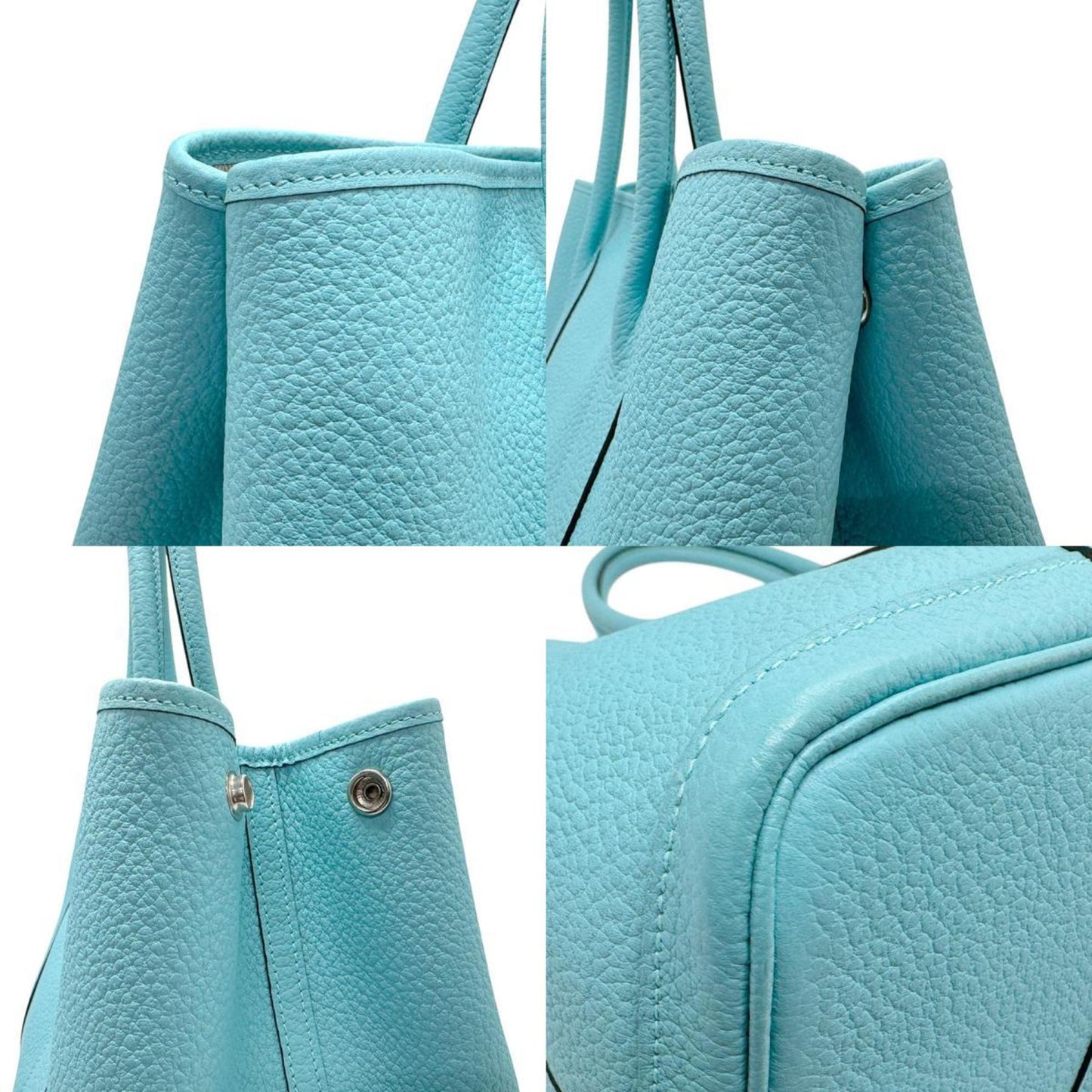 Hermès Blue Leather Garden Party