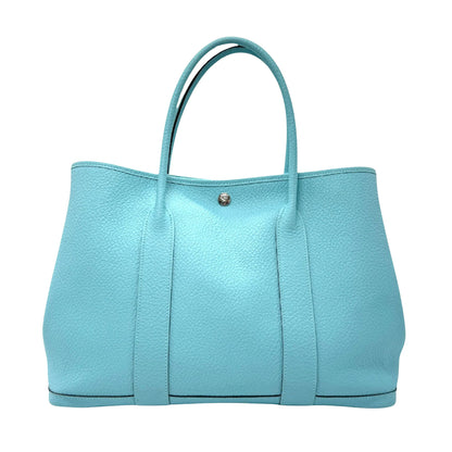 Hermès Blue Leather Garden Party