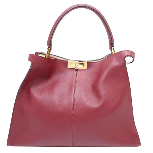 Fendi Red Leather Peekaboo