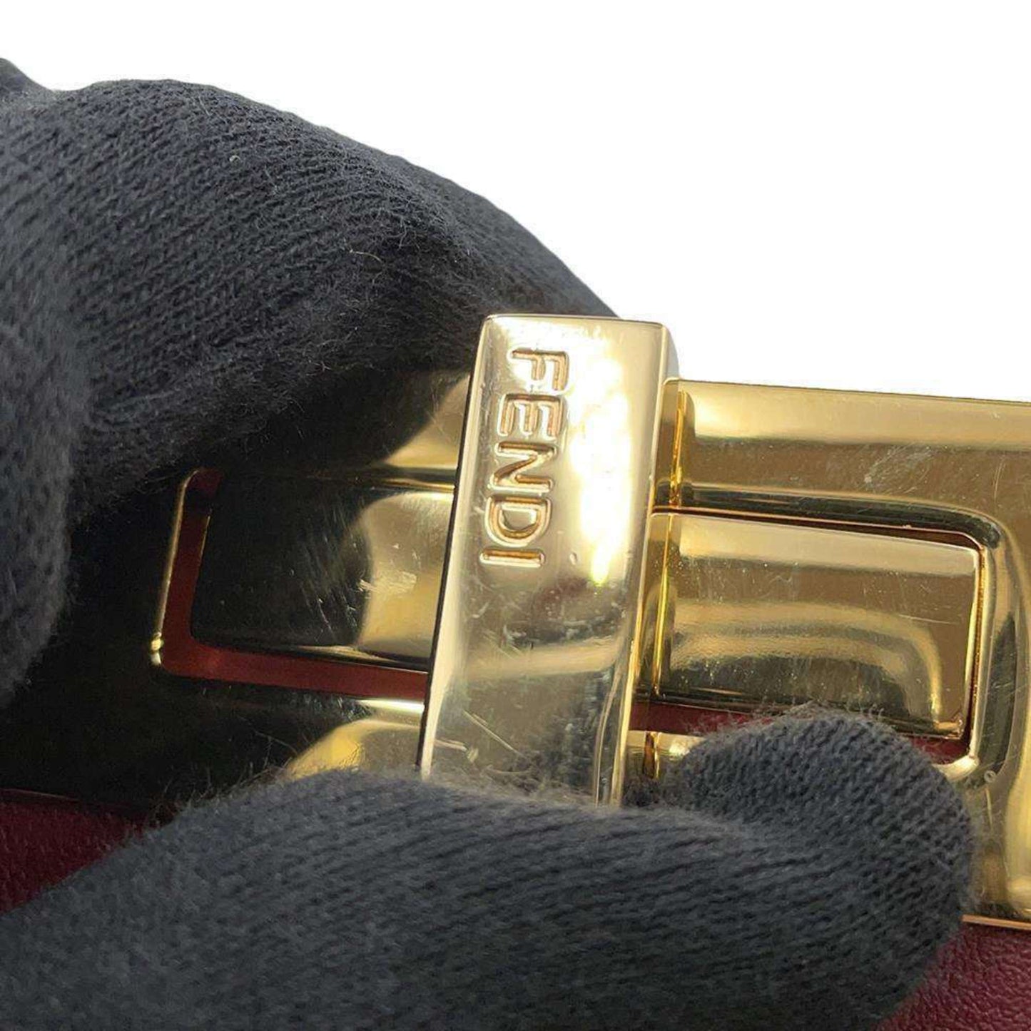 Fendi Red Leather Peekaboo
