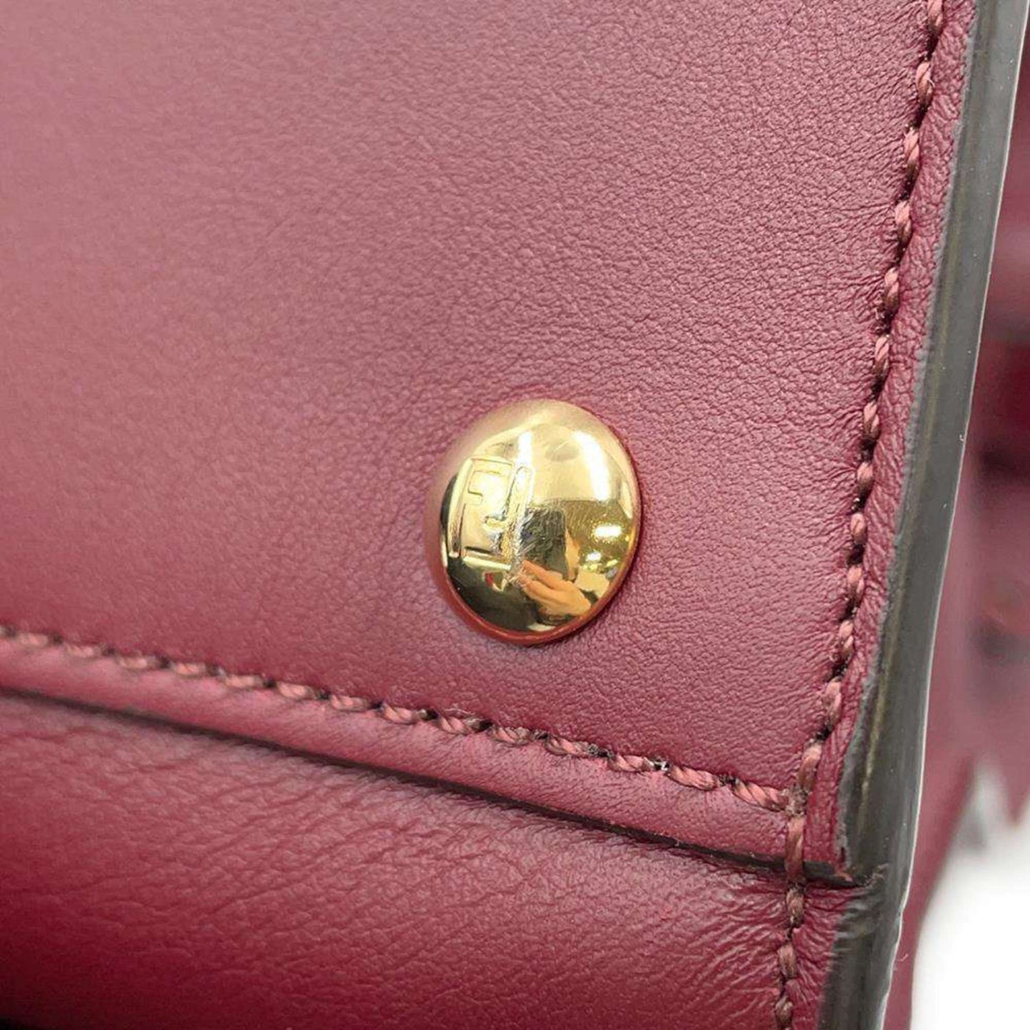 Fendi Red Leather Peekaboo