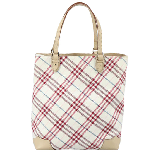 Burberry White Canvas Nova Check