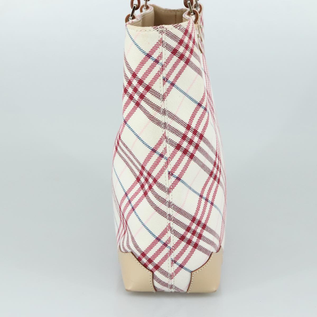 Burberry White Canvas Nova Check
