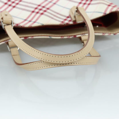 Burberry White Canvas Nova Check