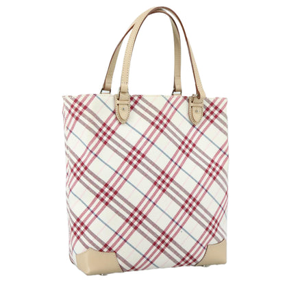 Burberry White Canvas Nova Check