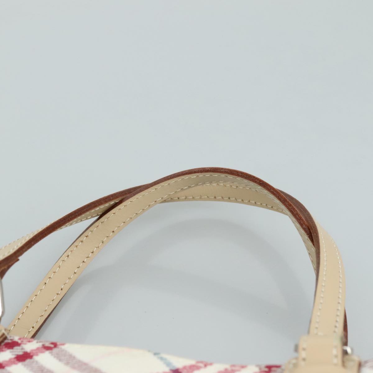 Burberry White Canvas Nova Check