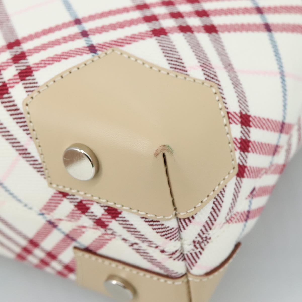 Burberry White Canvas Nova Check