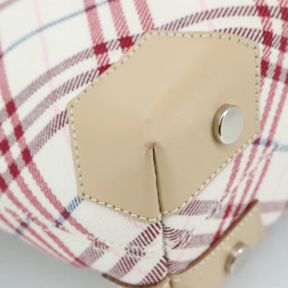 Burberry White Canvas Nova Check