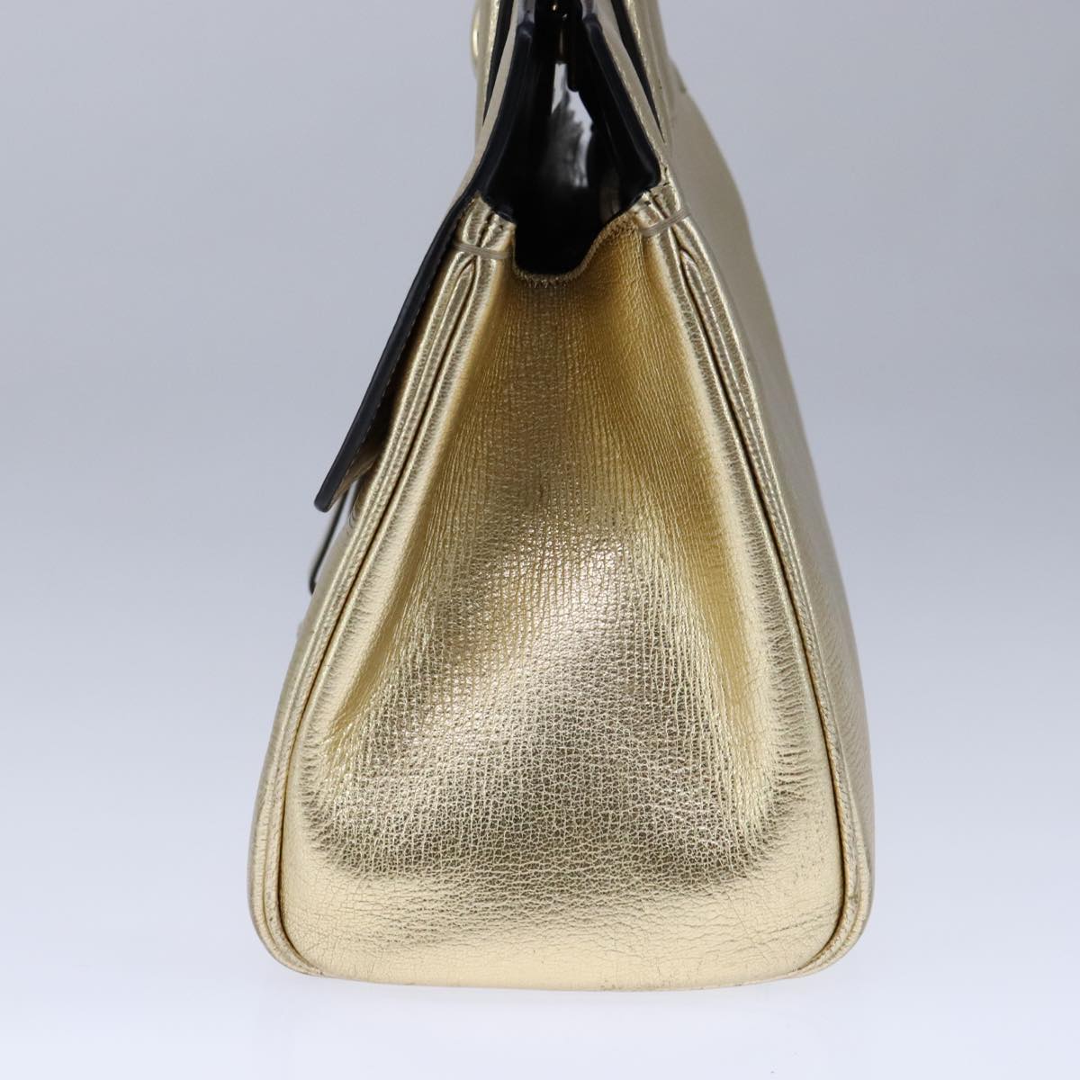 Salvatore Ferragamo Gold Leather Gancini