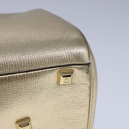 Salvatore Ferragamo Gold Leather Gancini