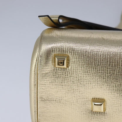 Salvatore Ferragamo Gold Leather Gancini