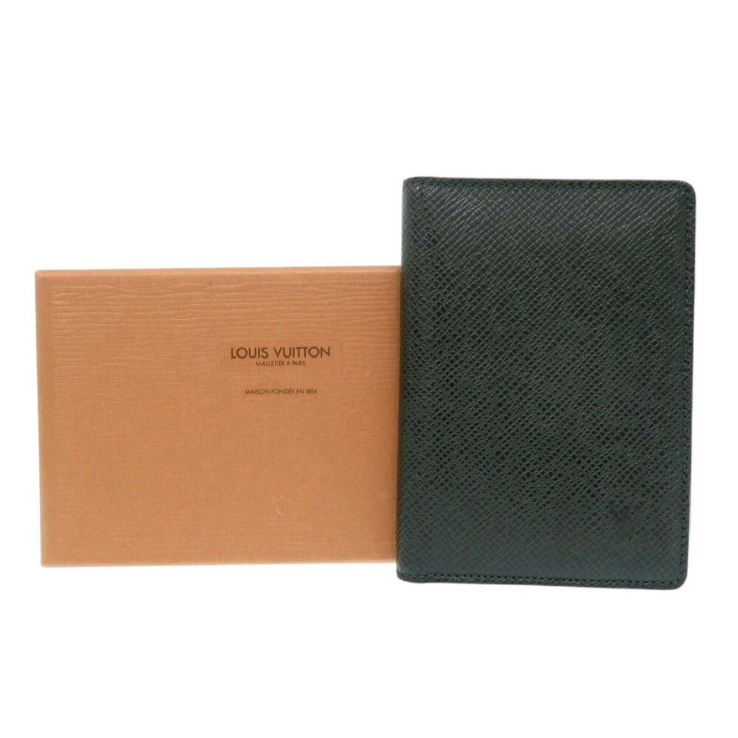Louis Vuitton Green Leather Porte Carte Double