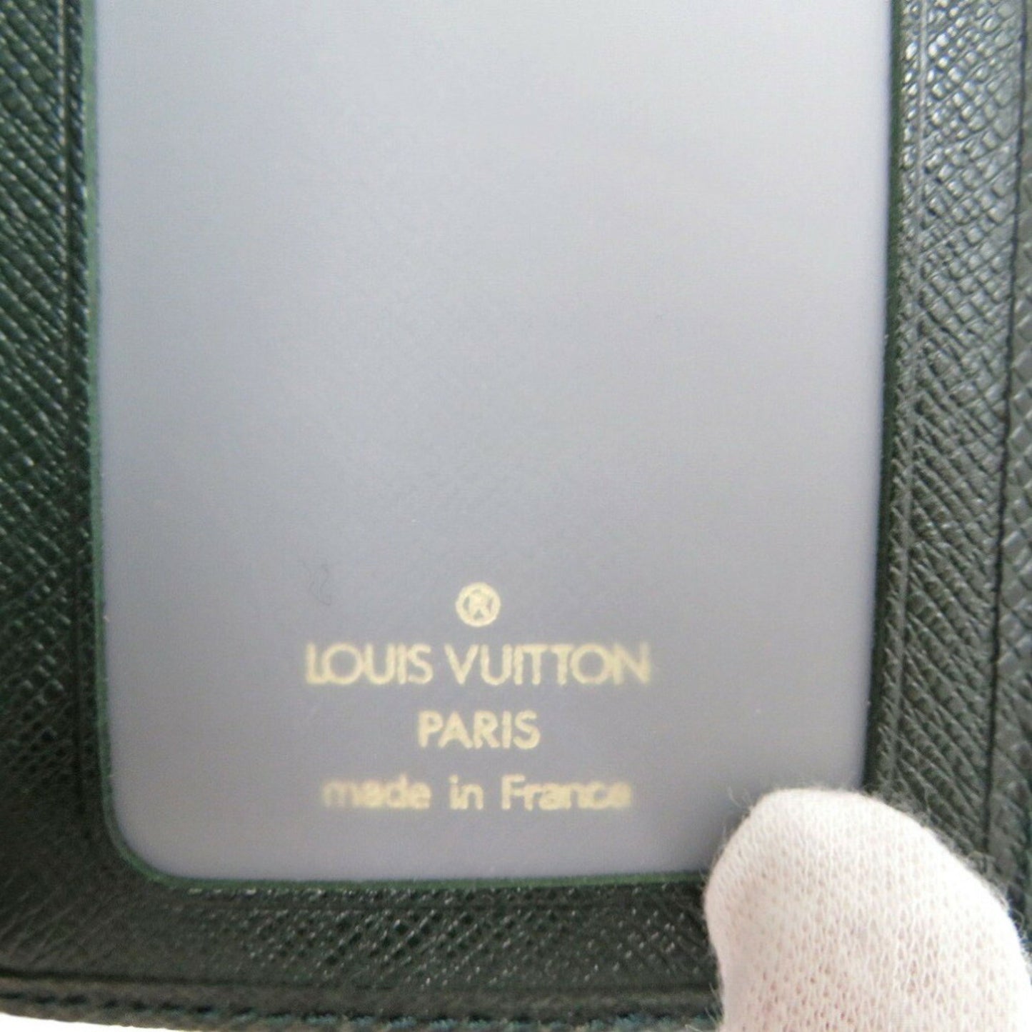Louis Vuitton Green Leather Porte Carte Double