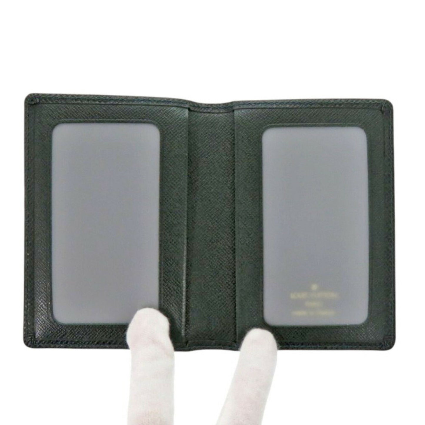 Louis Vuitton Green Leather Porte Carte Double