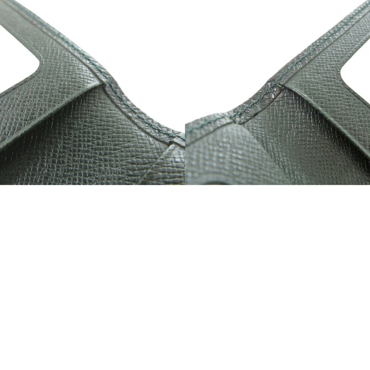 Louis Vuitton Green Leather Porte Carte Double