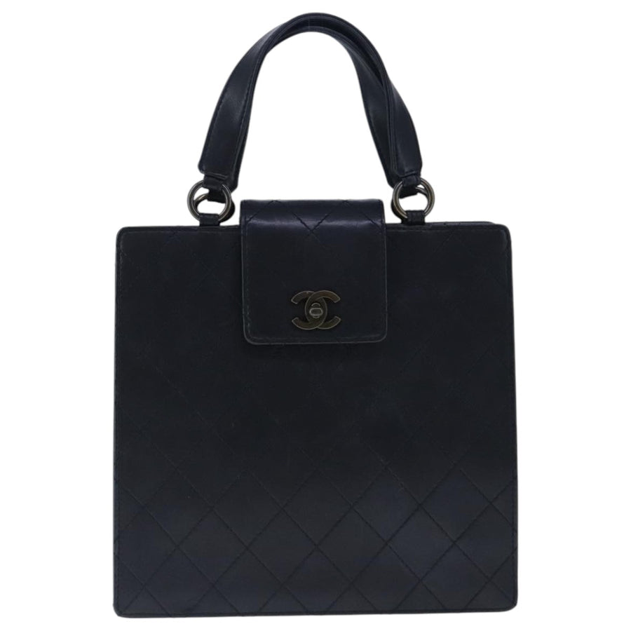 Chanel Black Leather Coco Mark
