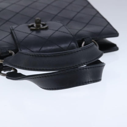 Chanel Black Leather Coco Mark