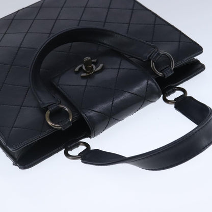 Chanel Black Leather Coco Mark