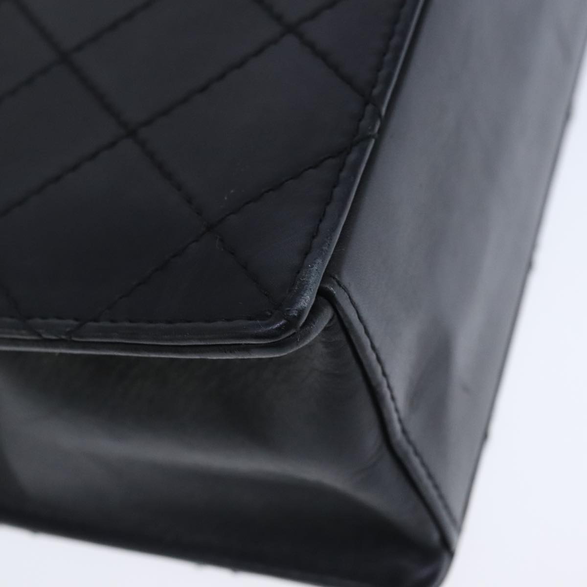 Chanel Black Leather Coco Mark