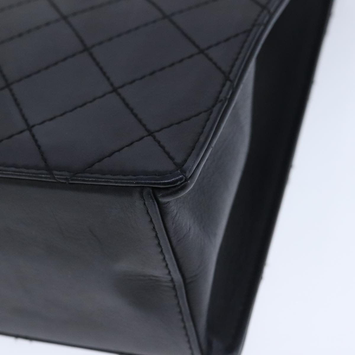 Chanel Black Leather Coco Mark