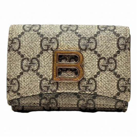Gucci X Balenciaga Brown Canvas Wallet