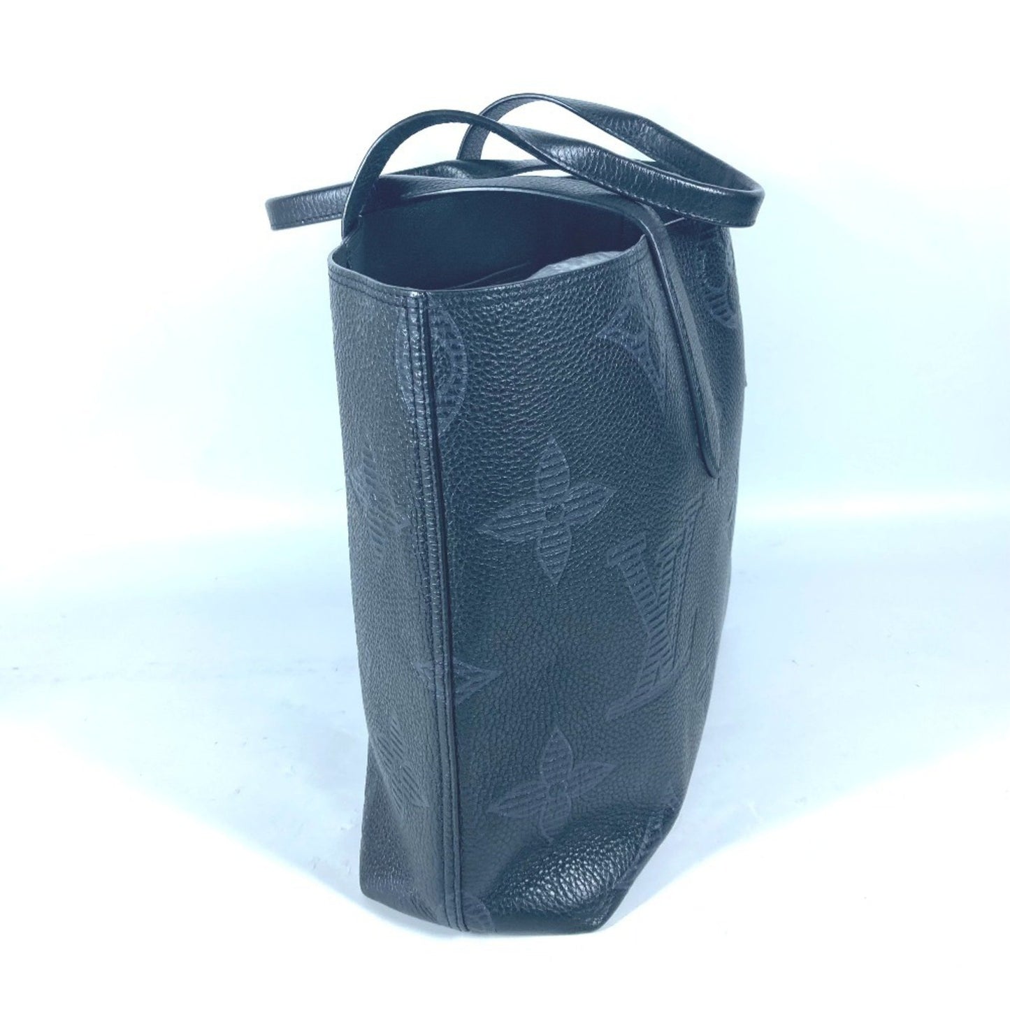 Louis Vuitton Black Leather Cabas Voyage