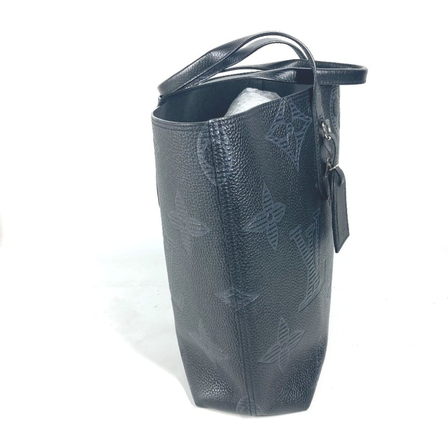 Louis Vuitton Black Leather Cabas Voyage