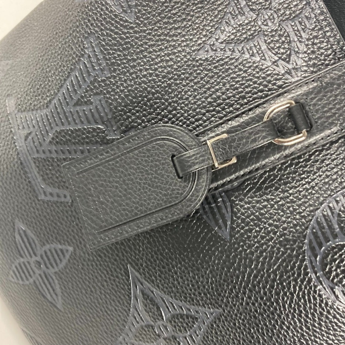 Louis Vuitton Black Leather Cabas Voyage