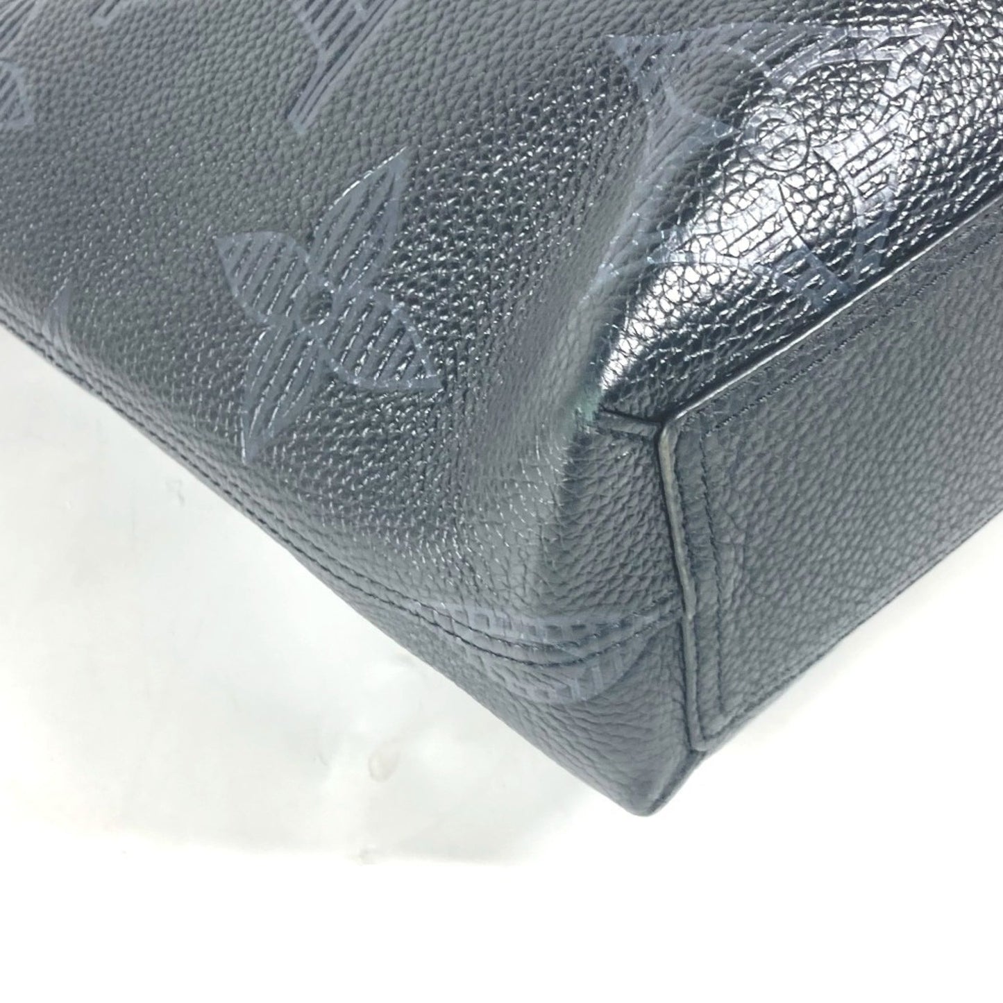 Louis Vuitton Black Leather Cabas Voyage