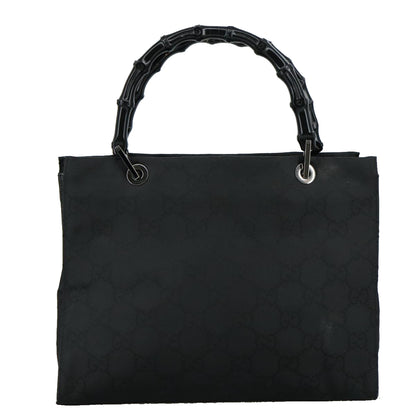Gucci Black Canvas Bamboo