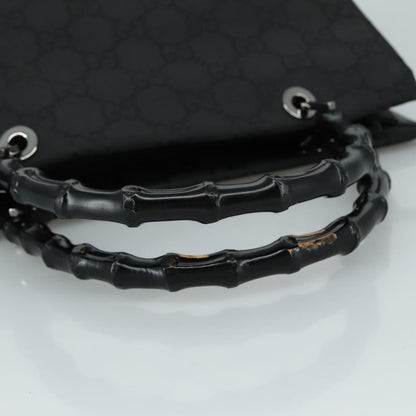 Gucci Black Canvas Bamboo
