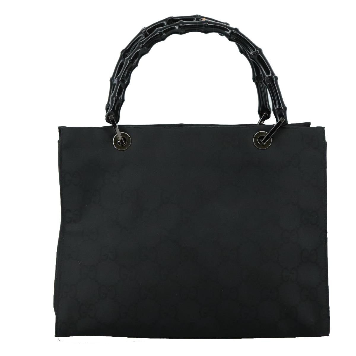 Gucci Black Canvas Bamboo