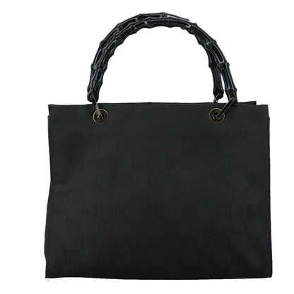 Gucci Black Canvas Bamboo