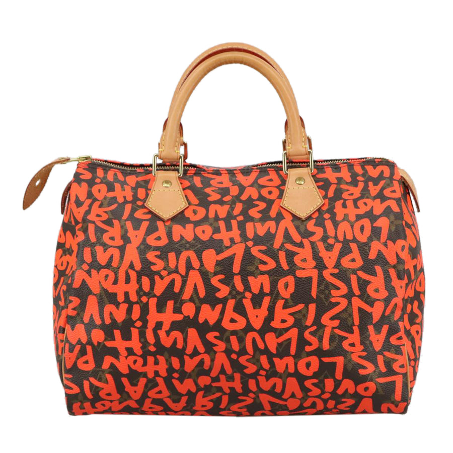 Louis Vuitton Orange Canvas Speedy 30